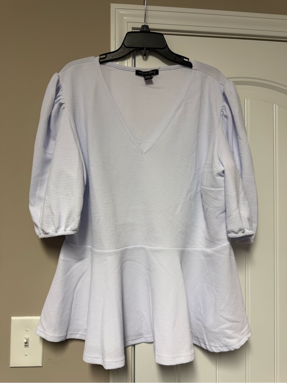 V-Neck Peplum Top